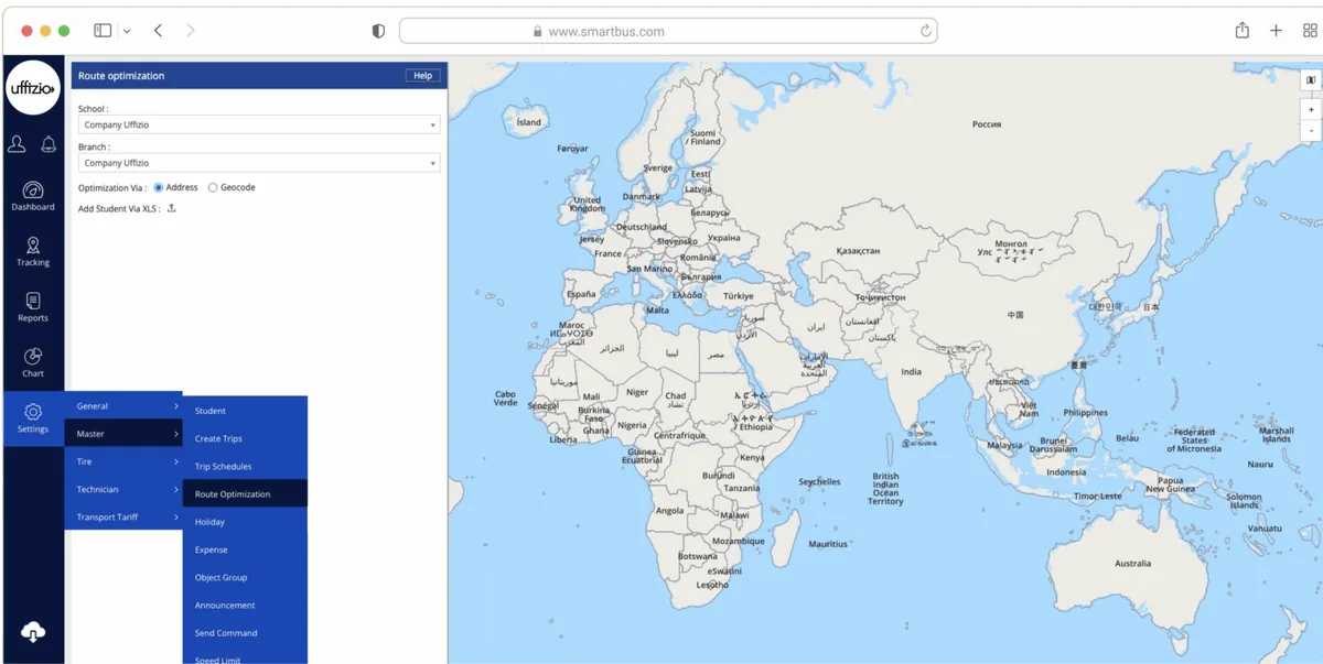 A world map with monitored regions highlighted